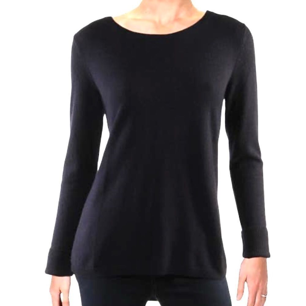 NWT 100% Cashmere AQUA Layered‎ Mixed Media Sweater